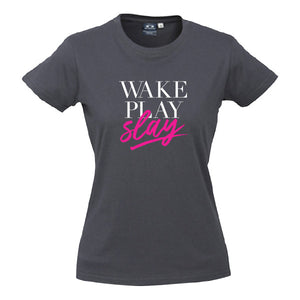 Wake Play Slay Netball Tee Women