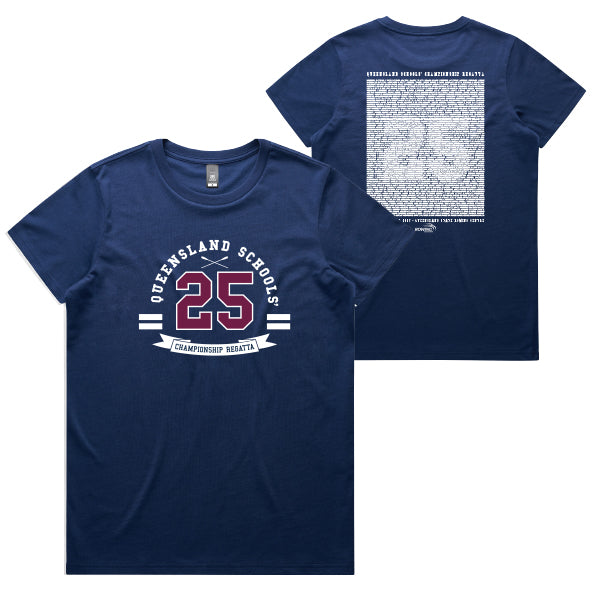 2025 Queensland Schools' Championship Regatta Tee Women - Cobalt
