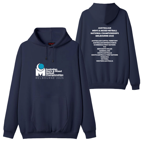 2025 Australian Men's & Mixed Netball Association National Champs Hoodie