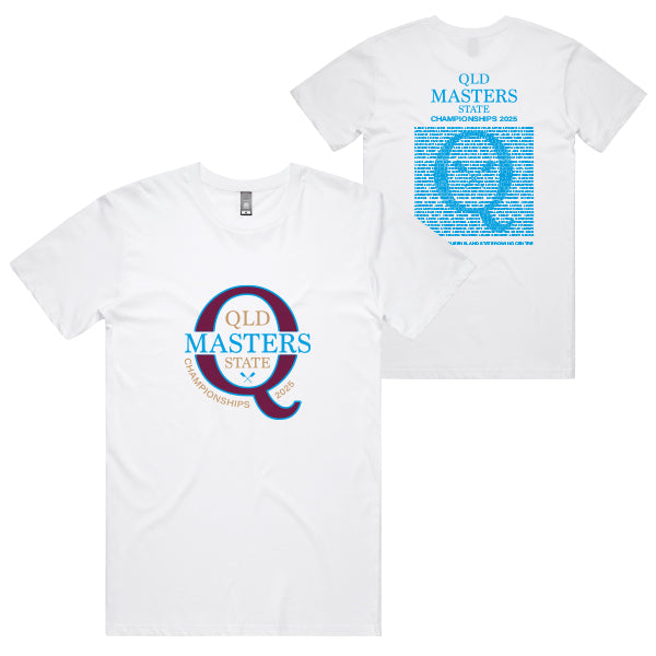 2025 QLD Masters State Championships Tee Men - White