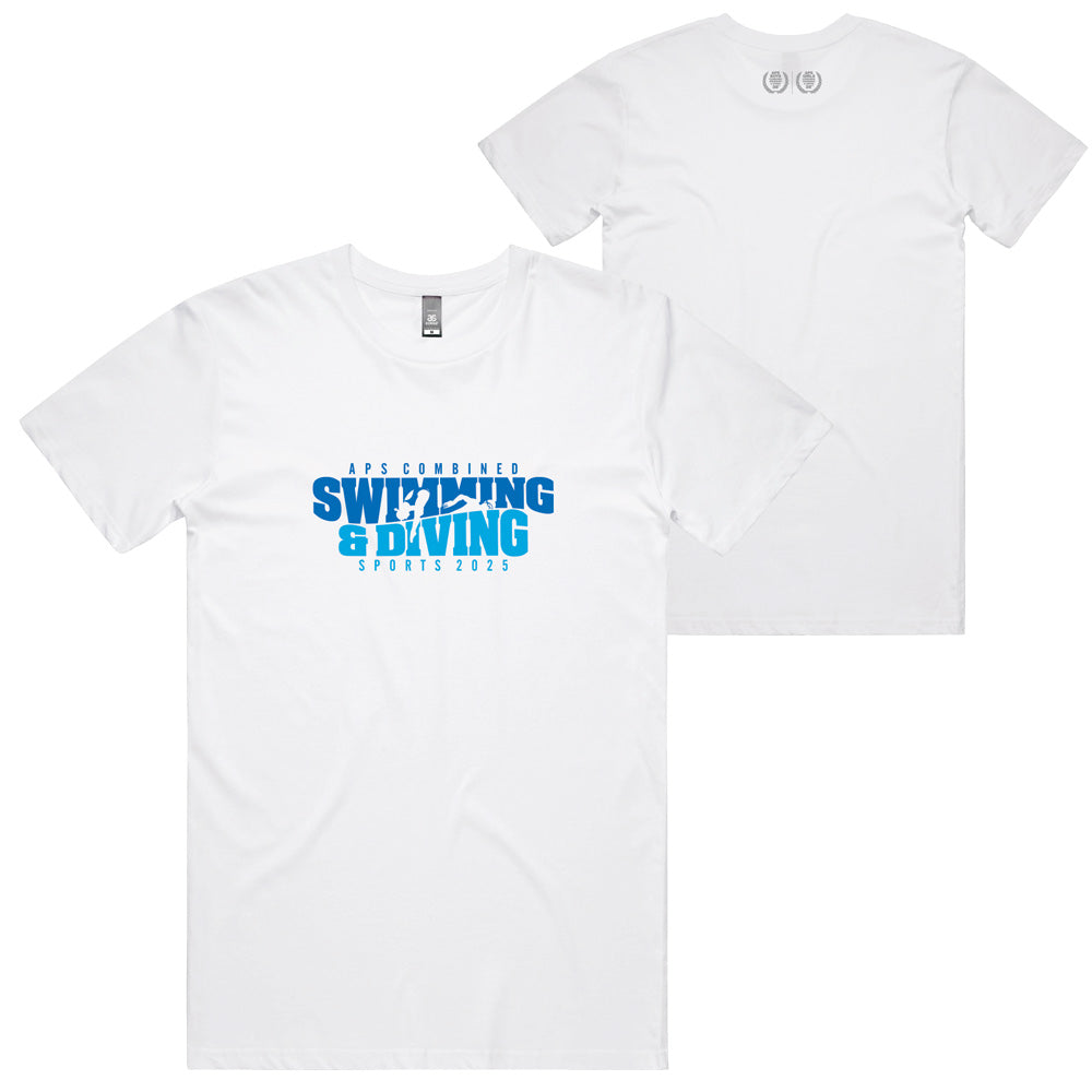 2025 VIC APS Combined Swimming & Diving Sports Tee Men - White