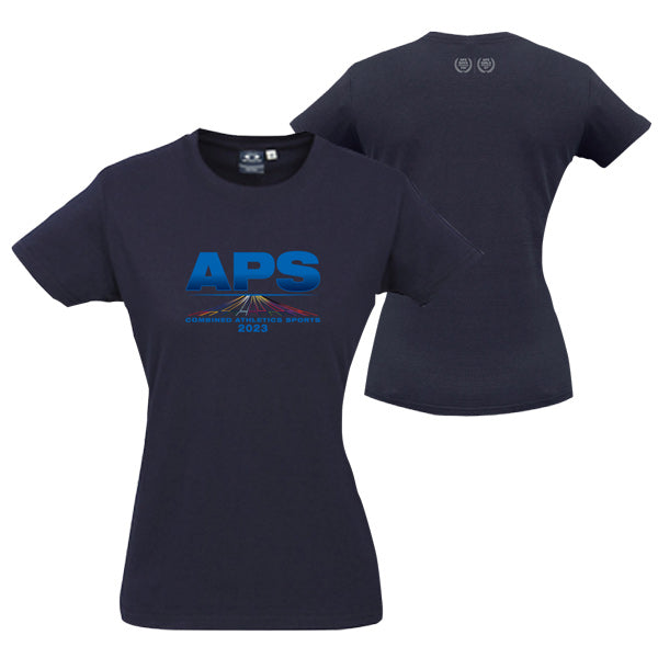 APS Girls & Boys Combined Athletics Womens Tee - Navy
