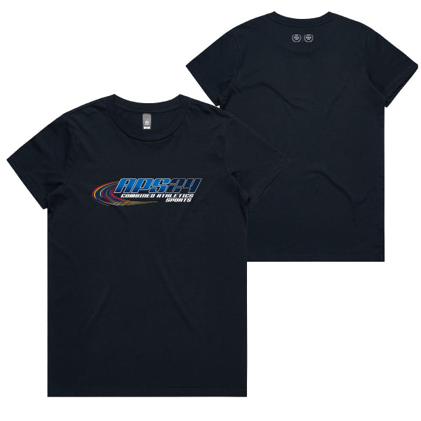 VIC APS Combined Athletics Sports Womens Tee - Navy