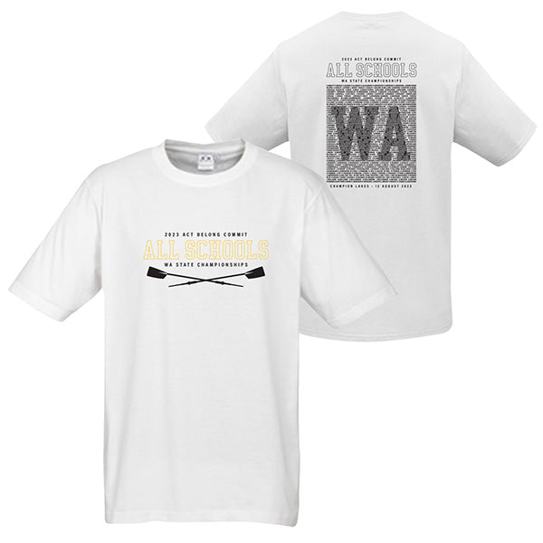 Act Belong Commit WA All-Schools State Championships Tee Men - WHITE