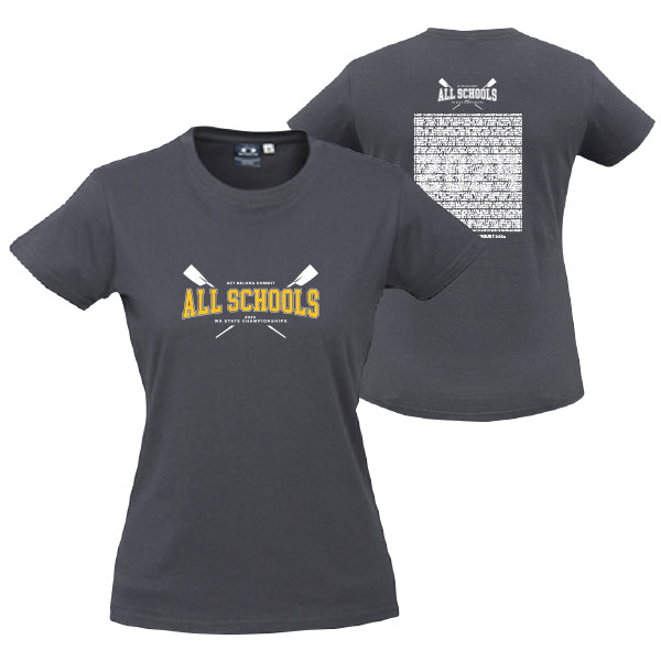 Act Belong Commit WA All-Schools State Championships Tee Women - Charcoal