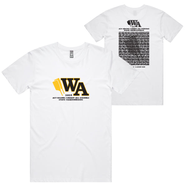 2025 Act Belong Commit All Schools State Championships Tee Men - White