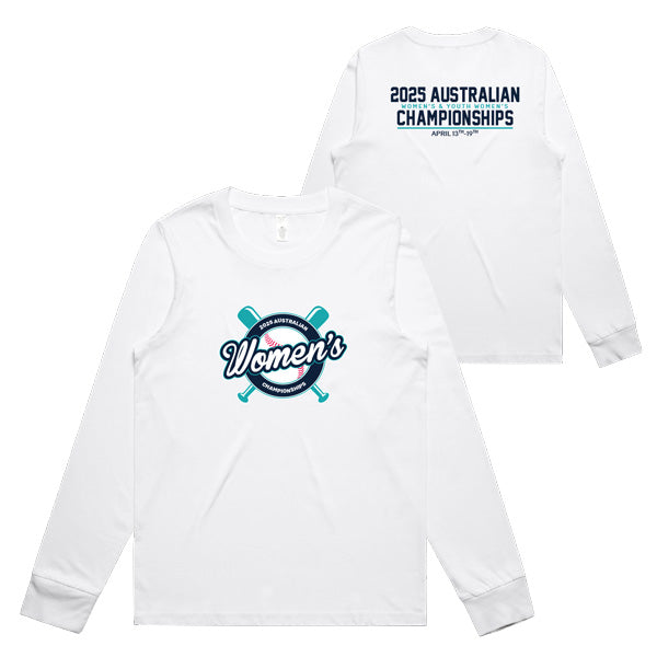 2025 Baseball Australia Women's Championships Ladies L/S Tee