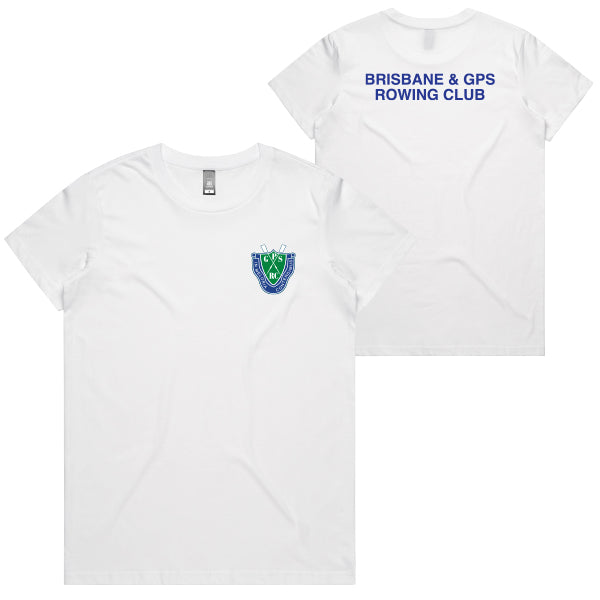 Brisbane & GPS Rowing Club Tee Ladies - White