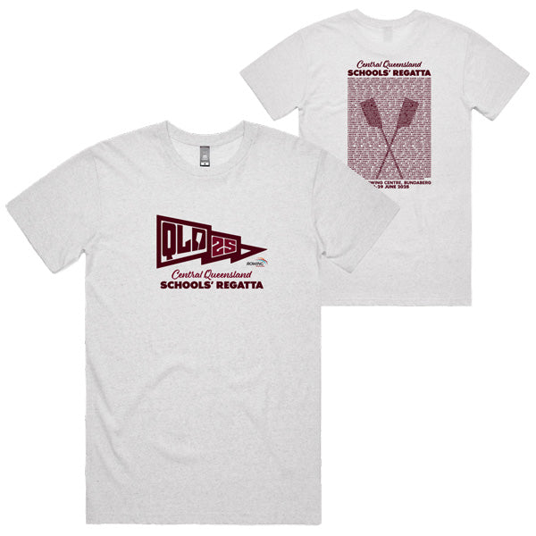 2025 Central Queensland Schools Regatta Tee Men - White Marle