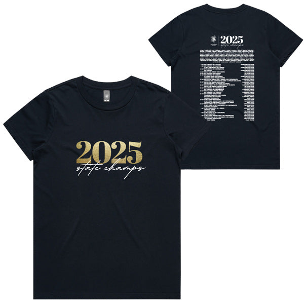 2025 Calisthenics Victoria State Titles Tee Ladies - Navy