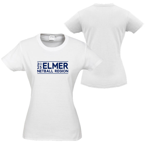 Elmer Netball Region Tee Women - White