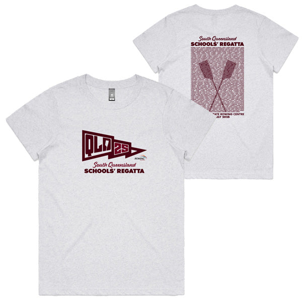 2025 South Queensland Schools Regatta Tee Women - White Marle
