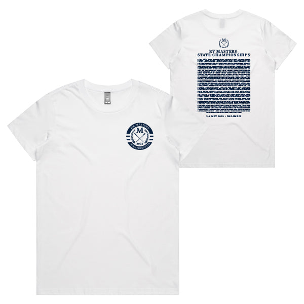 2025 RV Masters State Championships Tee Ladies - White