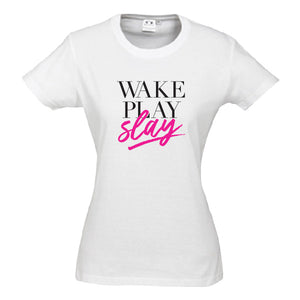 Wake Play Slay Netball Tee Women